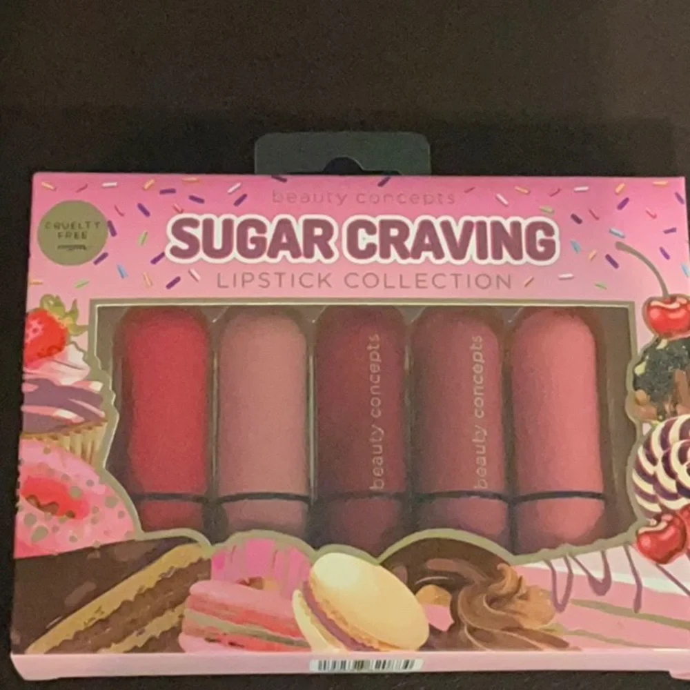 Beauty Concepts Sugar Craving Collection of (5) Piece Lipsticks.